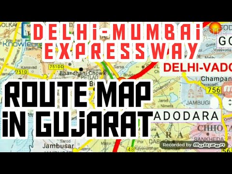 Delhi Mumbai Expressway Route Map in Gujarat