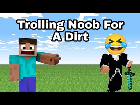 Trolling Noob For A Dirt 🤣 Wait For Pro Scam #shorts #minecraftshorts #youtubeshorts #ytshorts#short