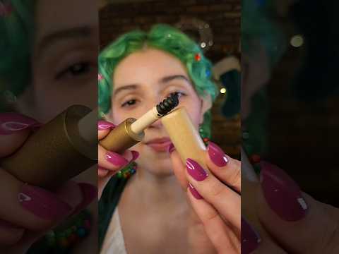 Elf Does Your Wooden Makeup 🎄 #asmr #asmrmakeup #woodentoys