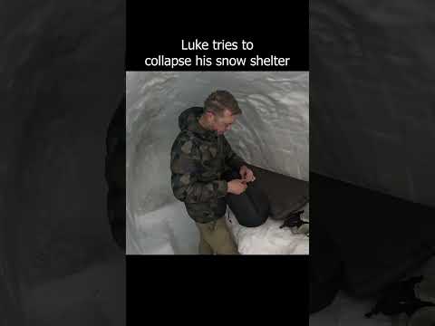 Can I Cave-in my Snow Cave Survival Shelter? #survivalshelter #survivalskills