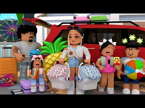 MY FIANCÉ SURPRISE US WITH A SUMMER BEACH HOUSE!! *THE TWINS COME HOME!!* | Bloxburg Family Roleplay