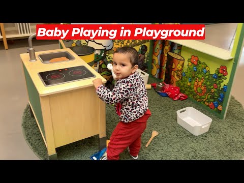 Baby Playing in Playground | Adorable VEER Exploring the Playground!