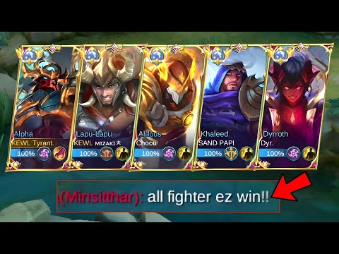 5 MAN GLOBAL FIGHTER IN RANKED GAME!? ( must watch )