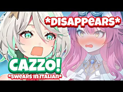 Cecilia swears in Italian when Raora raids her [Hololive EN]