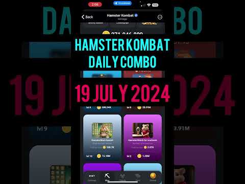 Hamster Kombat Daily Combo: 19 July 2024  #dailycombohamsterkombat #hamsterkombatdailycombo #crypto