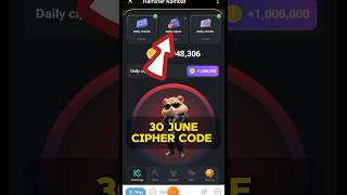 30 June Hamster Kombat Daily Cipher Morse Code Today to claim 1m coins.