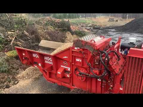 Quality USED Equipment working hard! Morbark 3800XL Horizontal Wood Hog Grinder