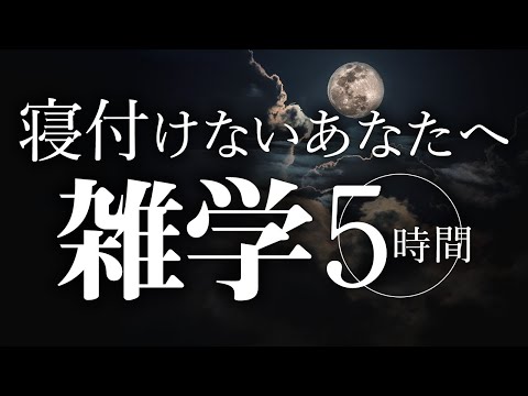 【睡眠導入】寝付けないあなたへ雑学5時間【合成音声】