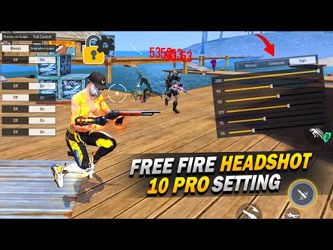 10 Pro Settings + Sensitivity + Fire Button 100% Working 😱 || Auto Headshot Setting || Free Fire