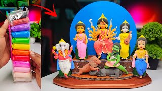 Maa Durga idol making 🌷 Durga maa making with super clay