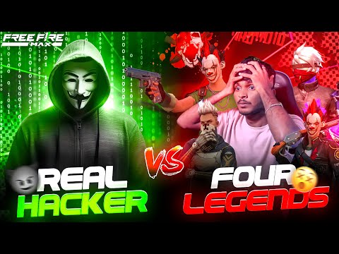 😨REAL HACKER😈 AGAINST🔥 FOUR LEGENDS 💪🥵|| FREE FIRE IN TELUGU || ❤🔥#msu #freefire