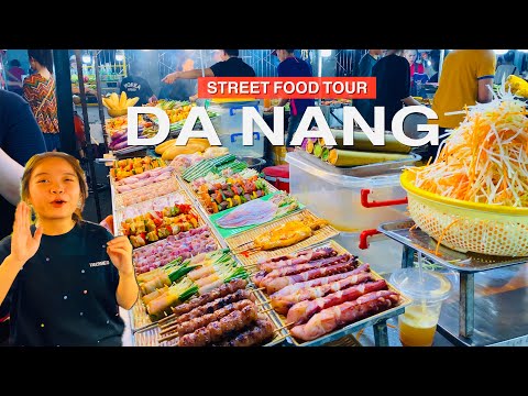 Da Nang VIETNAM ● Street Food Tour in Son Tra Night Market, Da Nang 【🇻🇳 4K】