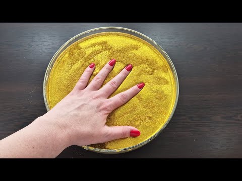 Gold Glitter Oobleck Making ✨ Satisfying ASMR Videos