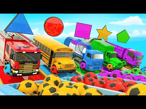 Humpty Dumpty Song - Colorful soccer balls, Jumping off the slide - Baby Nursery Rhymes & Kids Songs