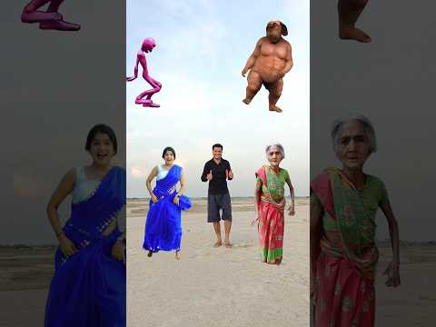 Domi to coista head to old buddhi, cute bhabhi, fatty dog & alien dance - vfx magical video #shorts