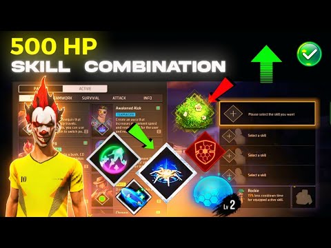 500 HP character combination | Best character combination in free fire | Best combination