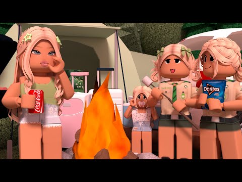 Chaotic Family trip to a CAMPSITE! * SPOOKY STORIES...* VOICED Roblox Bloxburg Roleplay