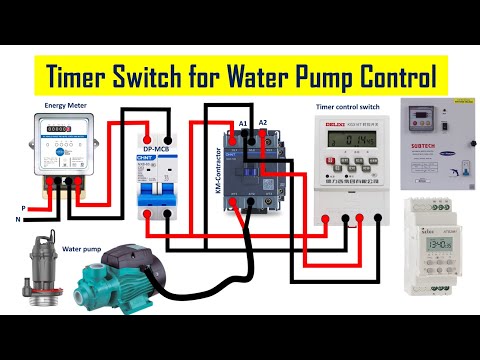 Timer Switch Control for Water Pump Wiring Diagram | Automatic water pump connection | water pump