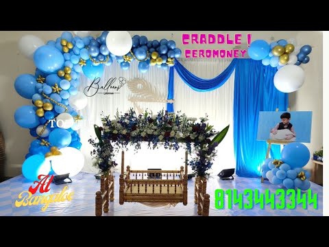 Cradle Ceremony Decoration | Naming ceremony Decorations| Cradle Ceremony decoration |balloon décor