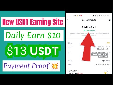 Free usdt Earning Website, New USDT mining site , trx income Site