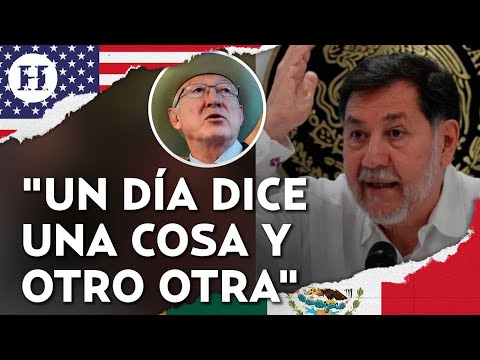 ¡Fernández Noroña vs Ken Salazar! Reclama que no habló cuando AMLO le pedía responder