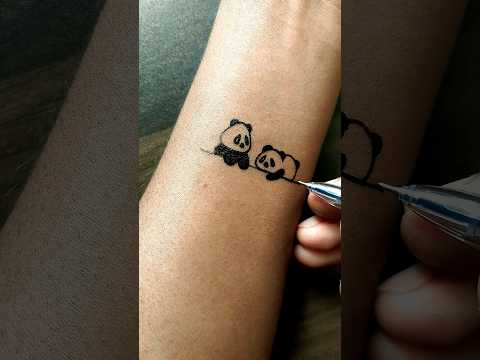 Kungfu Panda tattoo | पांडा टैटू कैसे बनाए.........#shorts #viral #tattoo #tattoo #kungfupanda