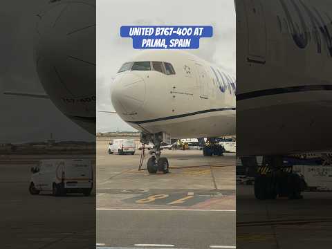 United Airlines Boeing 767-400 at Mallorca!!? 😱🤯🇺🇸