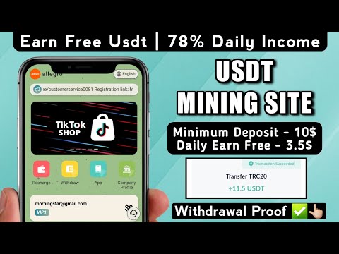 New Usdt Earning Site Usd Mining Site 2024 Best Investment Usdt Earning Website