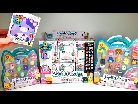 NEW! Squishmallows Squish-a-longs Clip-a-Longs FULL case unboxing