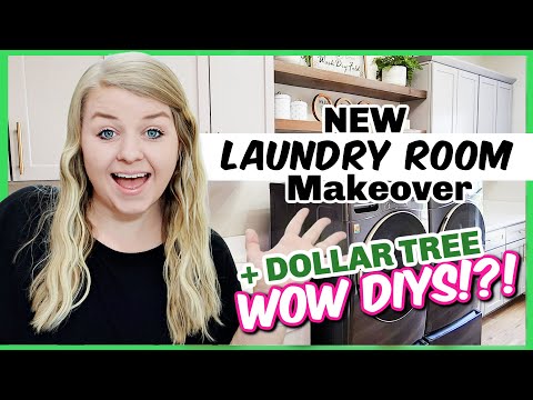 HIGH-END DIY Dollar Tree Laundry Room Decor Ideas | New House Decorate With Me | Krafts by Katelyn