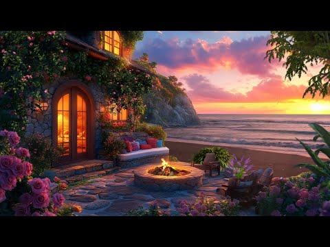 Ocean Breeze ASMR 🌴 | Tranquil Beach House with Soothing Waves | Nature’s Gentle Whisper