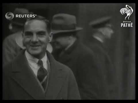 Arrival of M.C.C. Test team at Dover and Victoria / England vs Australia - 5th test match ...(1929)