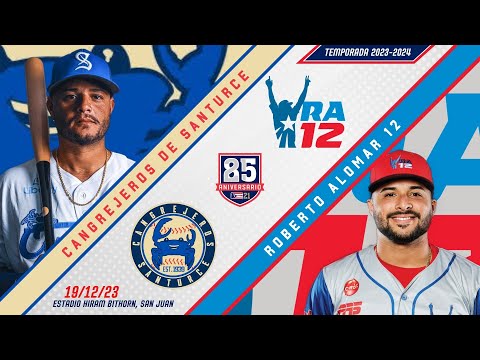 🎥Liga de Béisbol Profesional Roberto Clemente🇵🇷: Cangrejeros de Santurce 🆚 RA12⚾️