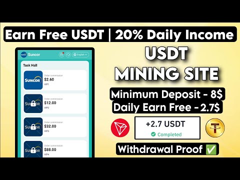 New Usdt Earning Site Usd Mining Site 2024 Best Investment Usdt Earning Website