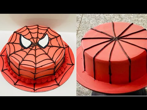 Spider man cake || How to make a spider man cake || Easy decoration cake