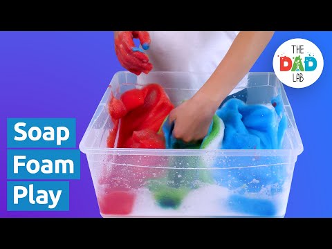 How to Make Rainbow Soap Foam For Sensory Play