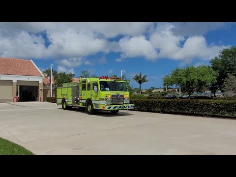 *RARE* Spare Palm Beach Gardens Engine 63 Responding To Gas Leak