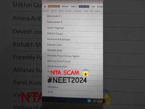 Neet scam /nta scam  😱 #nta #neet2024 #neetexam #neettopper2024