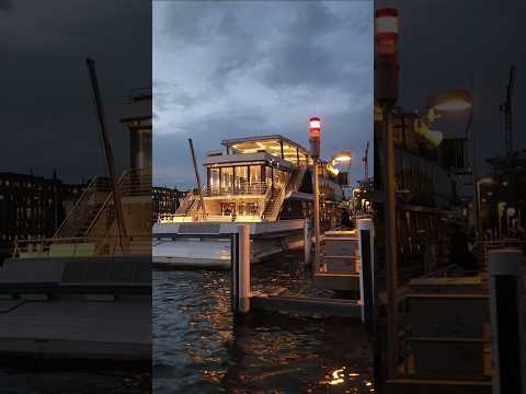 Luxury restaurant-boat. Lake Zurich.