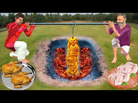 Arabian Chicken Tandoori Village Style Cooking Street Food Hindi Kahaniya Moral Stories Comedy Video