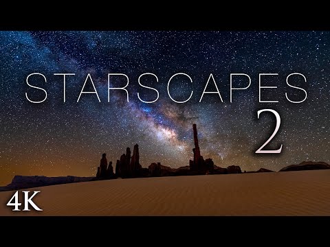 STARSCAPES II [4K] Stunning AstroLapse Ambient Film + Space Music for Deep Relaxation & Sleep