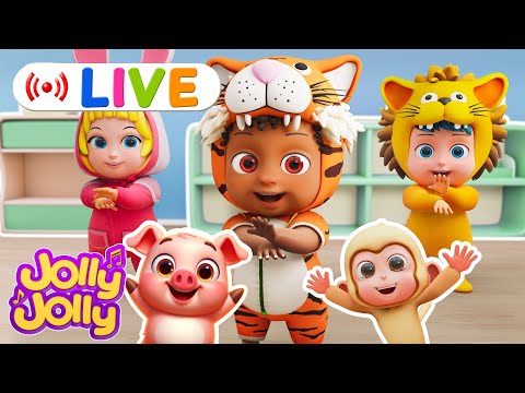 LIVE🔴Skip to my lou, Muffin man + More | Jolly Jolly & Playtime - Best Kids Songs!