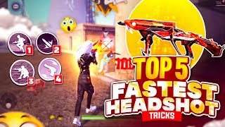 Top 5 Secret Headshot Trick For M1887 Ump & Desert Eagle 😱 || One Tap Headshot Trick || Free Fire