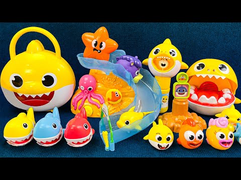 [76 minute video] PINKFONG WATER SLIDE TOY SET 💦 ASMR Satisfying Unboxing