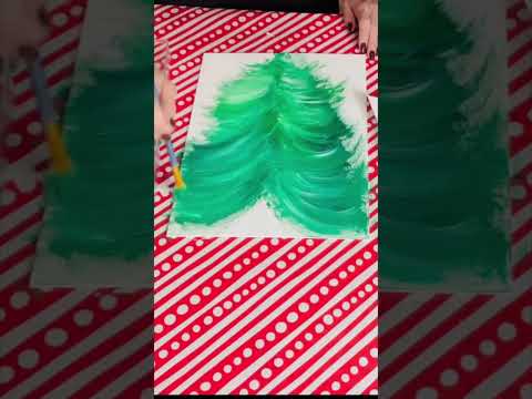 🎄✨ Get creative this holiday season with a DIY Dollar Tree Christmas tree art idea! 🎄✨