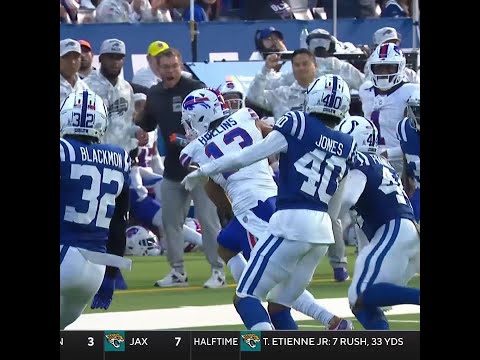 Mack Hollins catches for a 44-yard Gain vs. Indianapolis Colts