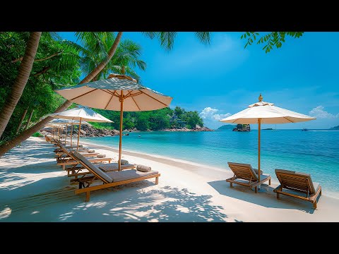 Tropical Beach Atmosphere With Bossa Nova Jazz - Morning Bossa Nova Jazz & Ocean Waves To Start Day