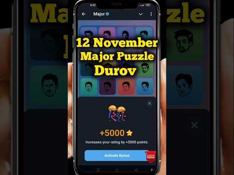 12 November Major Puzzle Durov | Major Puzzle Durov Today| Major Combo Today