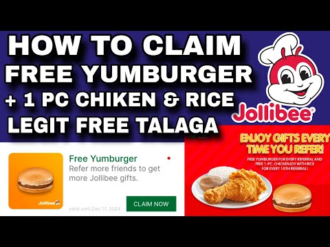 HOW TO CLAIM FREE YUMBURGER + PC CHICKENJOY WITH RICE HOTEL101 APP LIBRENG JOLLIBEE