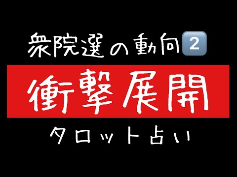 💓タロット占い💓衆院選の動向、維新⭐️国民民主⭐️れいわ新選組